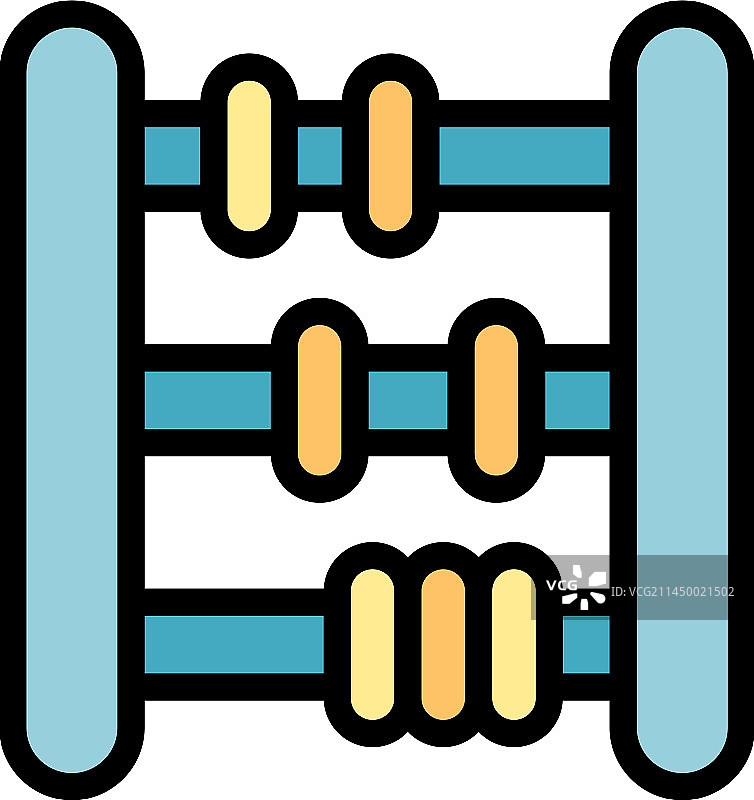 儿童算盘图标扁平风格图片素材