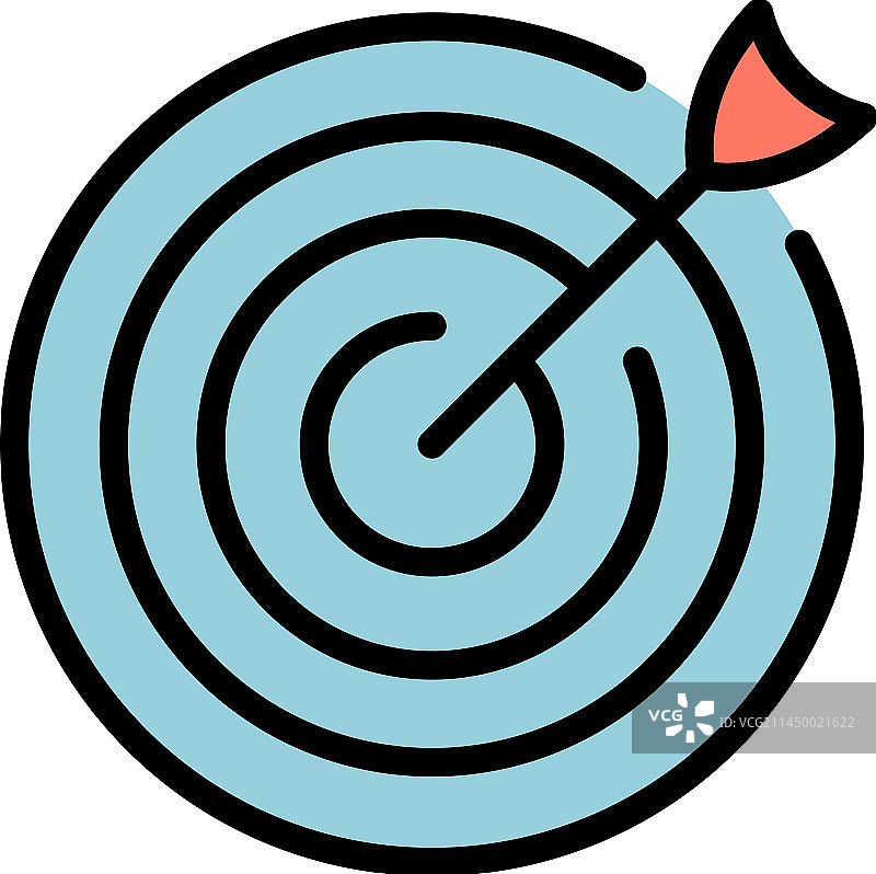 达成目标图标（扁平风格）图片素材