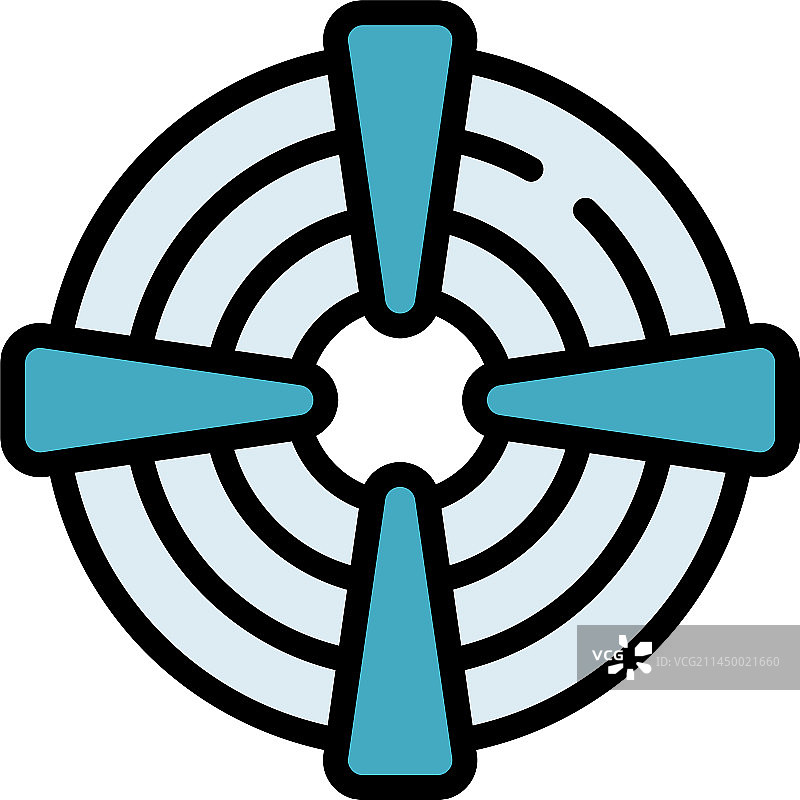 认知焦点扁平图标图片素材