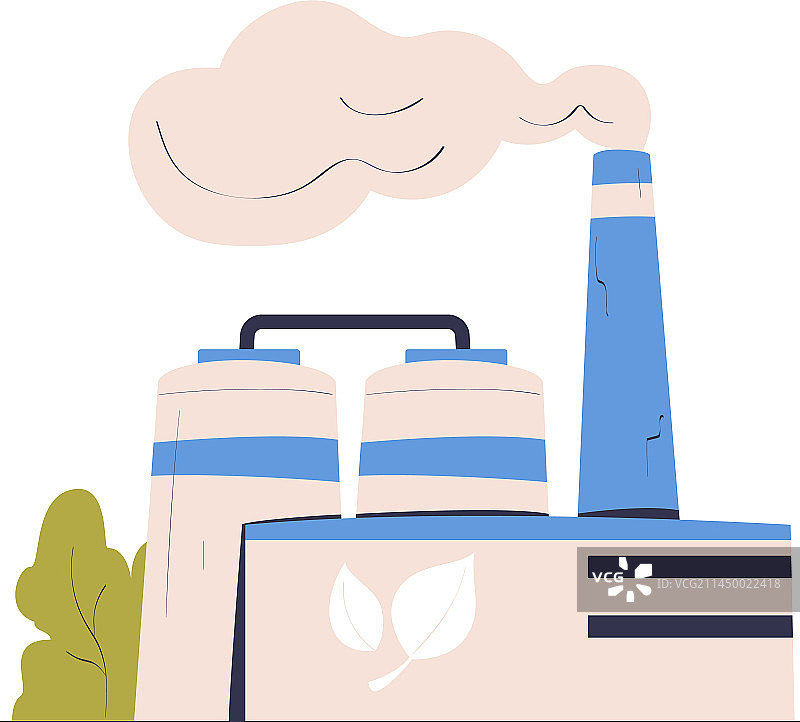 生态与地球保护的回收工厂图片素材