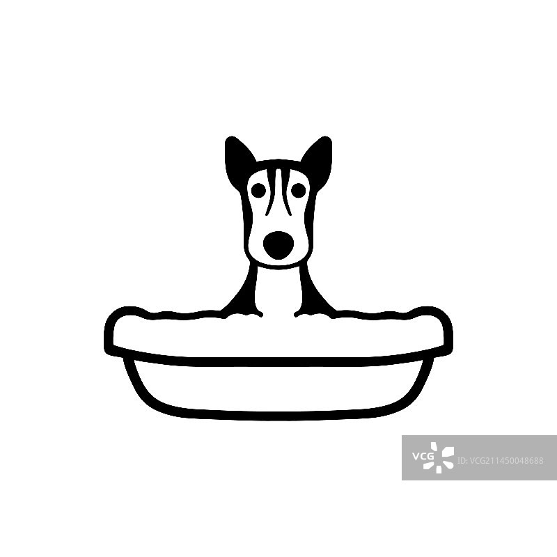狗狗洗澡图标图片素材