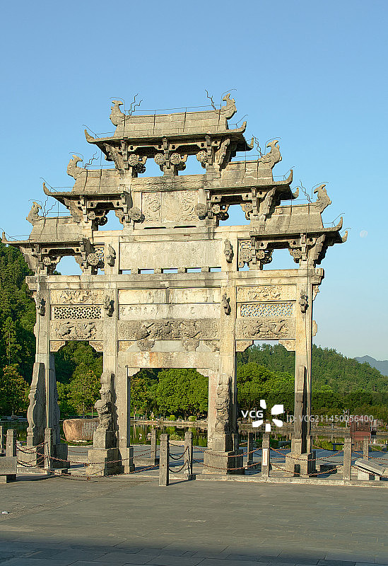 西递古村牌坊图片素材