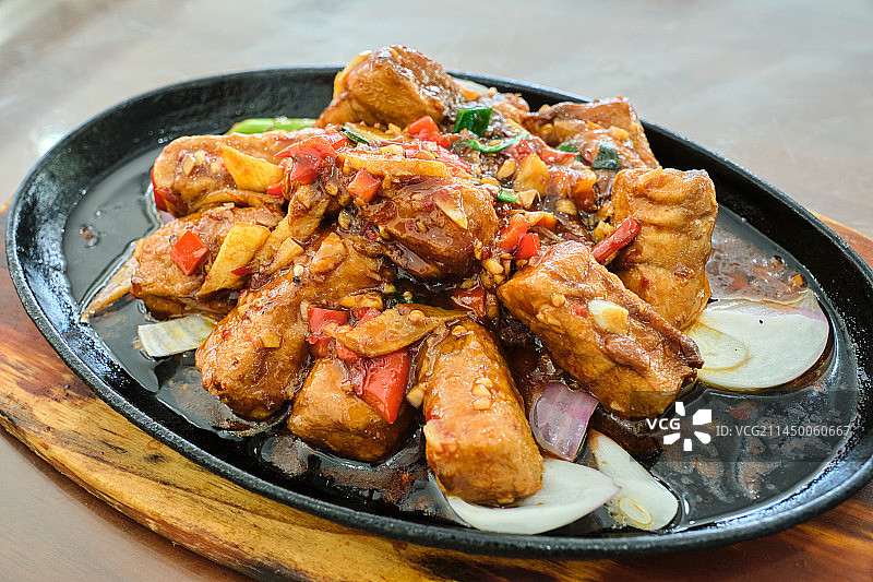 徽州毛豆腐铁板烧图片素材