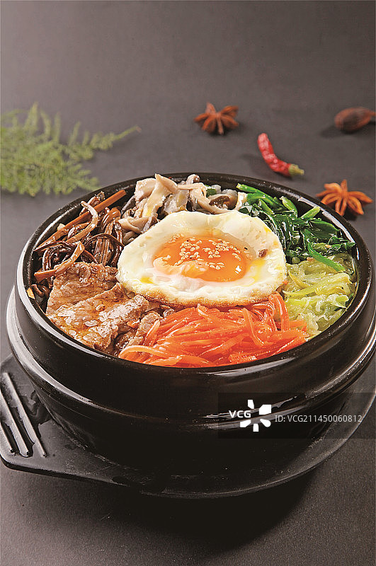 石锅拌饭餐饮食材图片素材