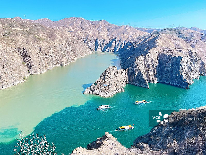 黄河洮河交汇处图片素材