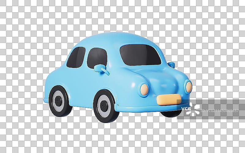 卡通汽车模型3D渲染图片素材