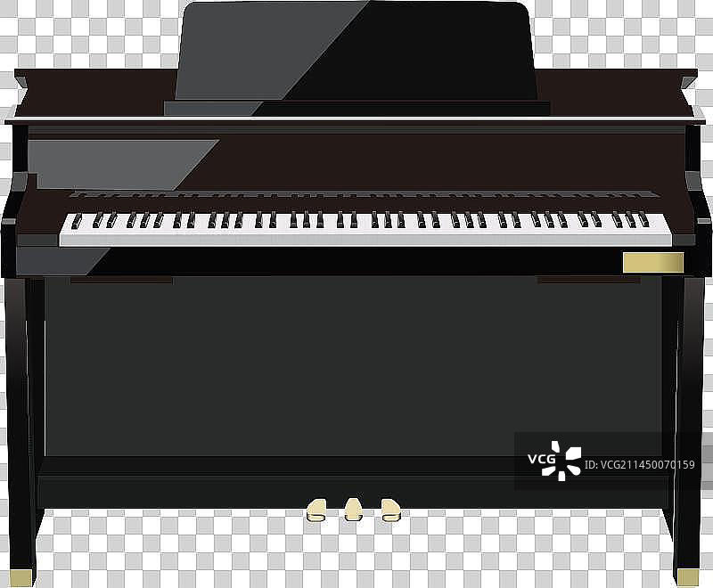 矢量扁平钢琴图片素材