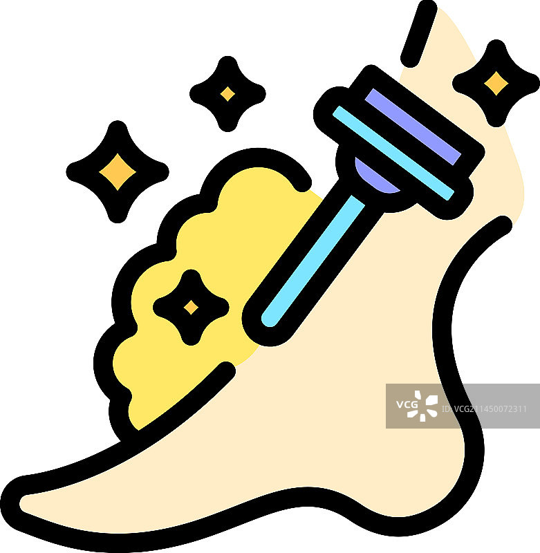 足部护理扁平图标图片素材