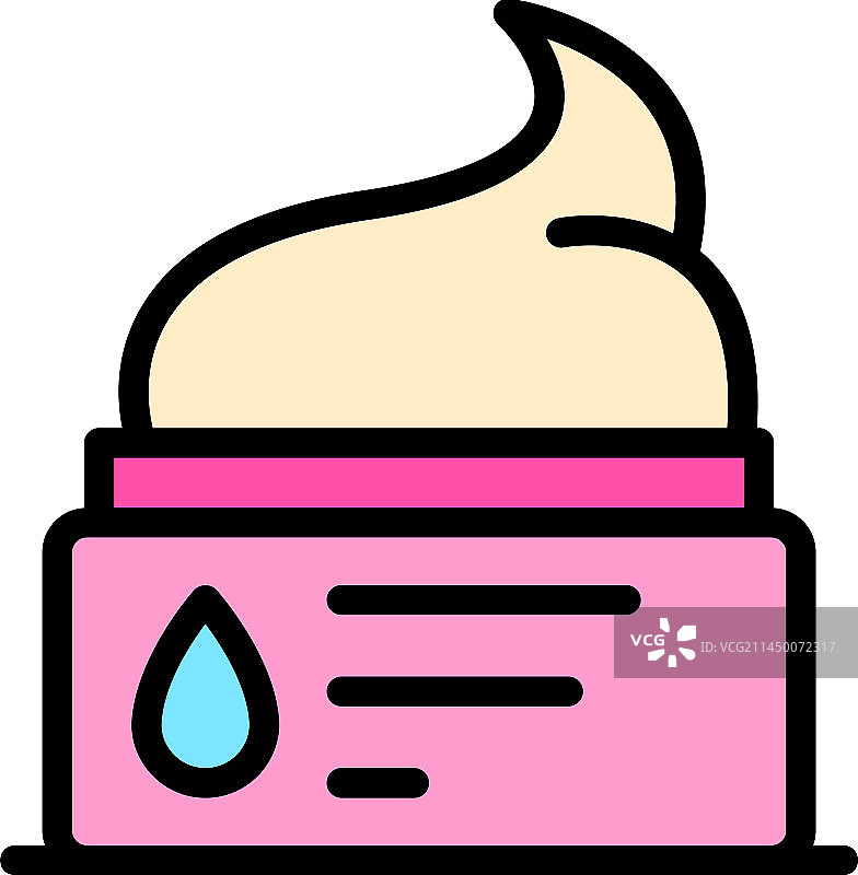 发型定型啫喱扁平图标图片素材