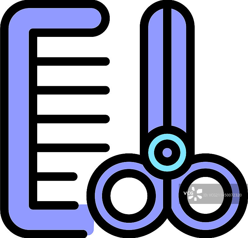 理发工具扁平图标图片素材