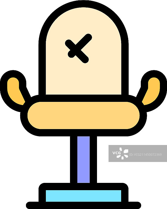 美发店家具扁平图标图片素材