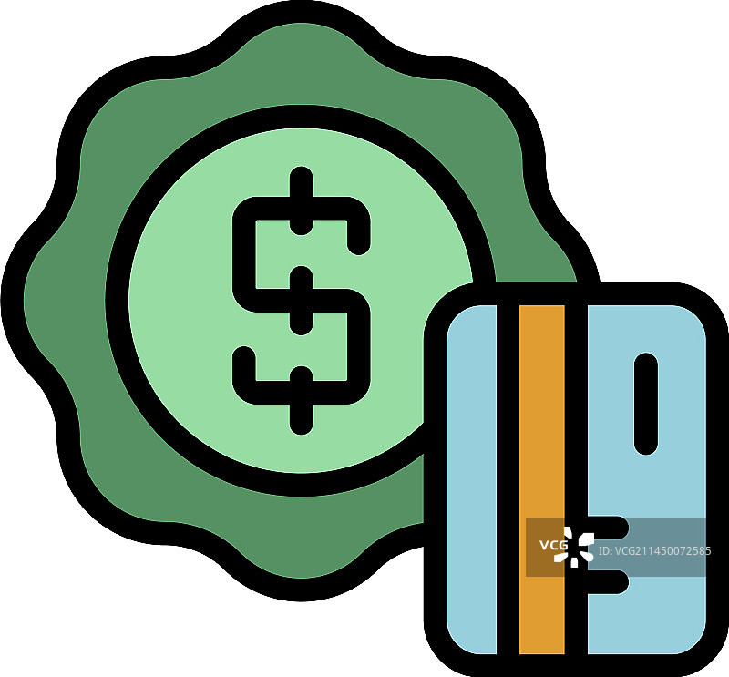 卡片折扣图标（扁平风格）图片素材