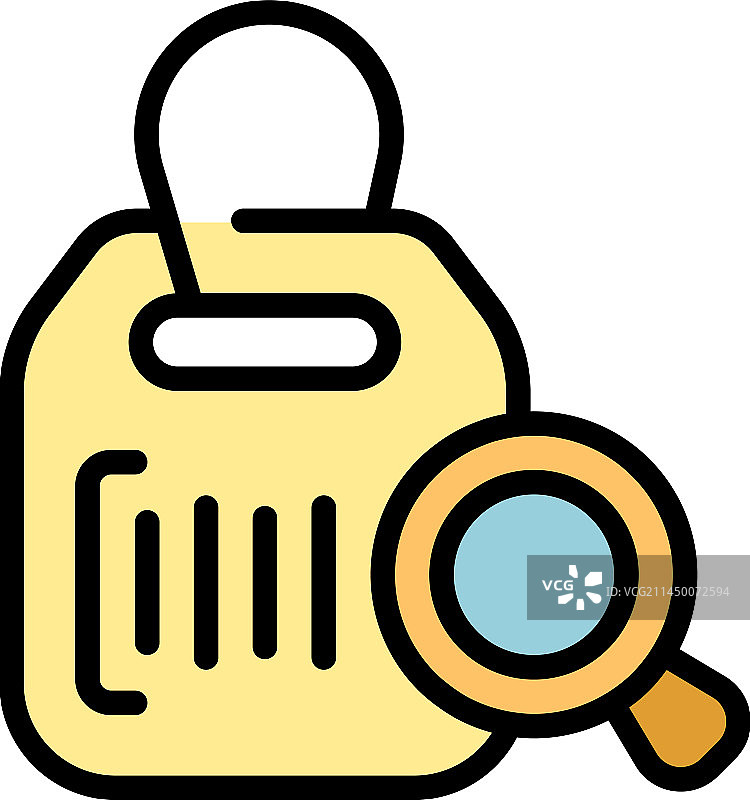 放大镜价格图标（扁平风格）图片素材