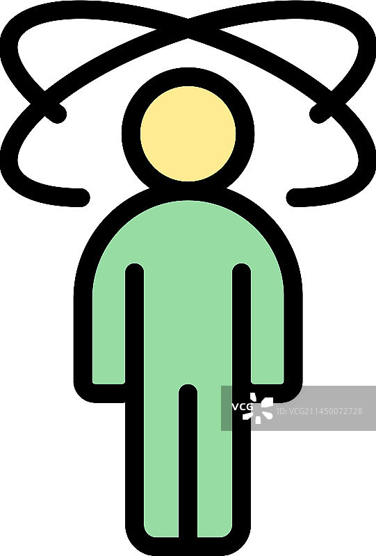 旋转头部扁平图标图片素材