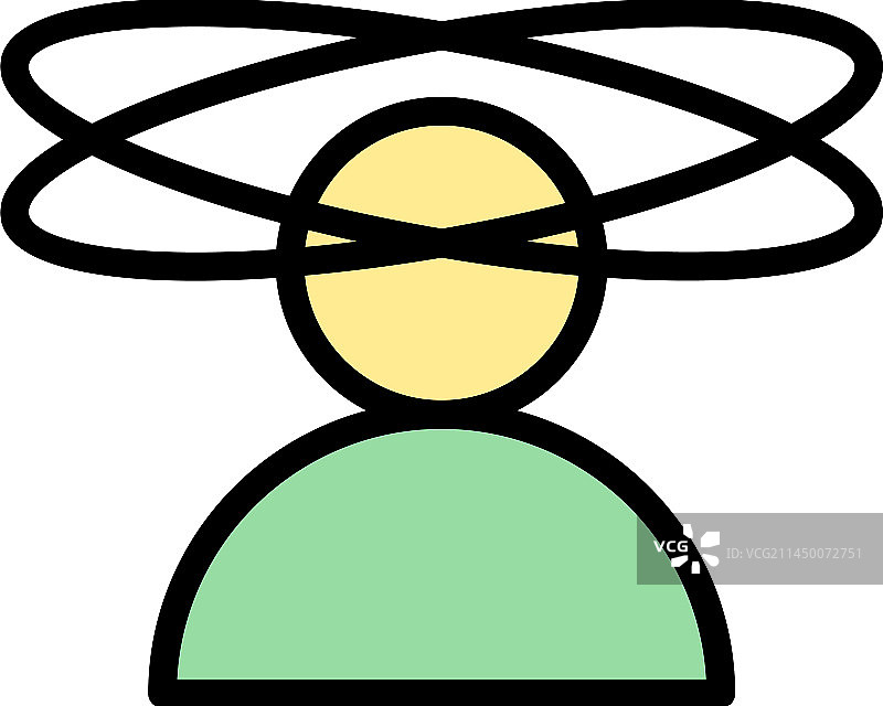 眩晕情绪图标（扁平风格）图片素材