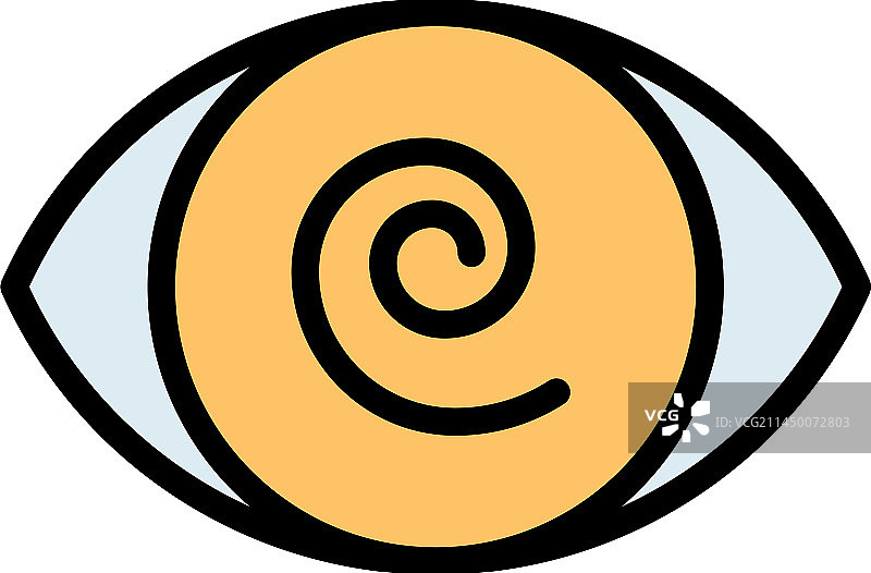 眩晕眼睛扁平图标图片素材