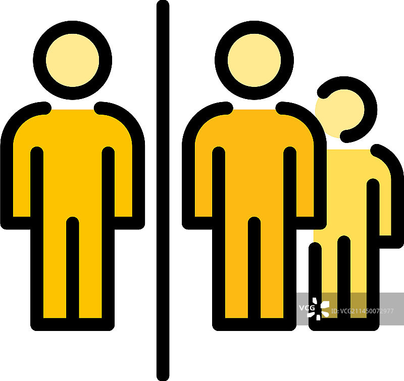 人群间距扁平图标图片素材