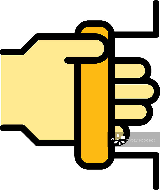 门把手访问图标（扁平风格）图片素材