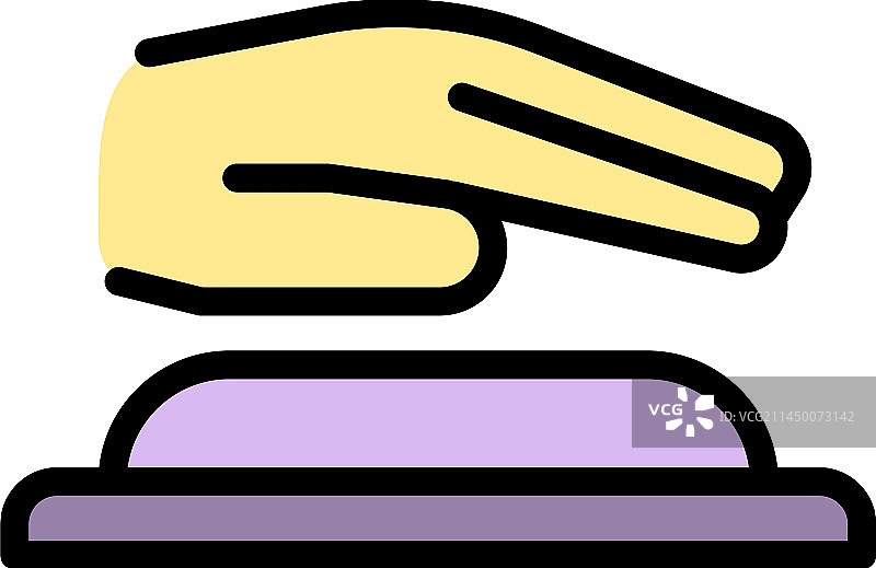 扫描手掌识别图标（扁平风格）图片素材