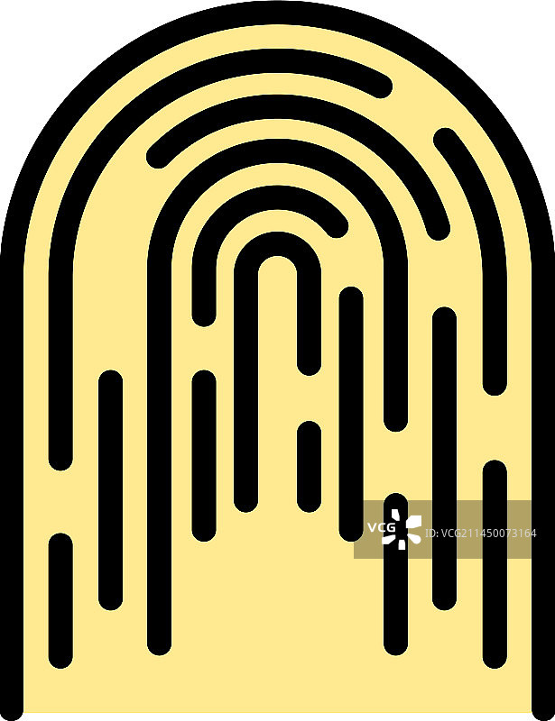 指纹身份扁平图标图片素材