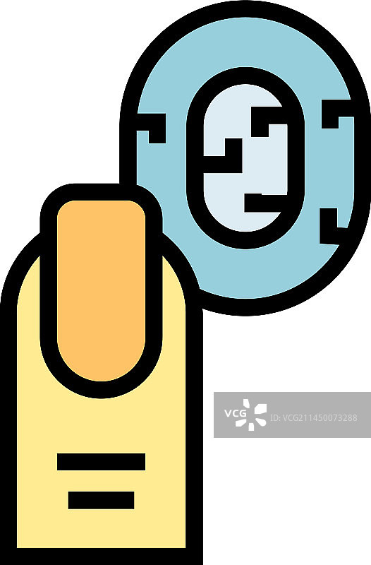 指纹扫描图标（扁平风格）图片素材