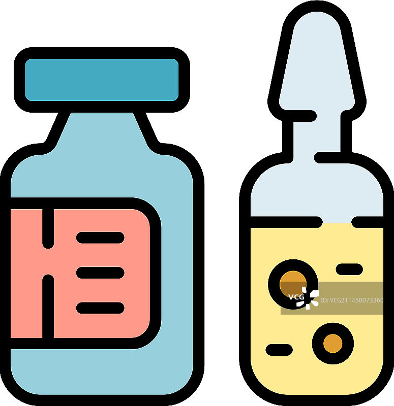 扁平的医疗药物图标图片素材