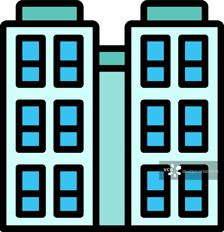 工业多层图标（扁平风格）图片素材