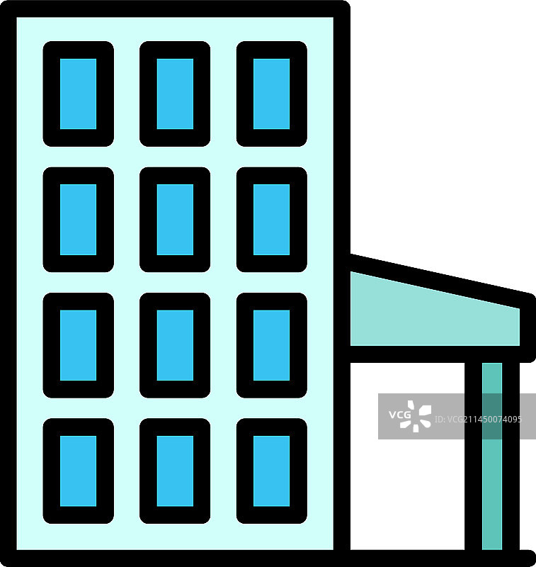 多层街道图标扁平设计图片素材