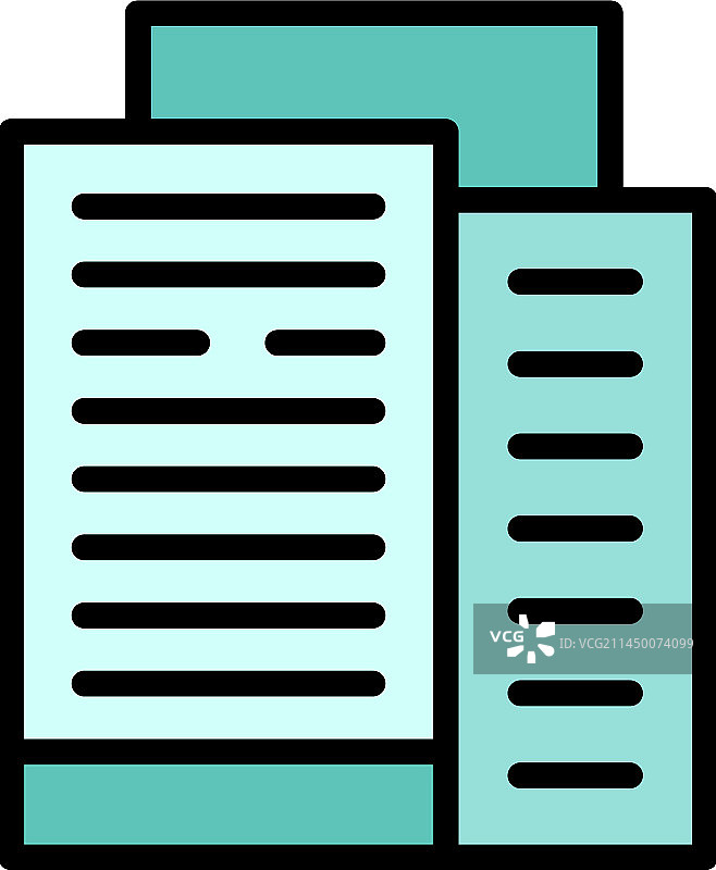 多层住宅图标扁平风格图片素材