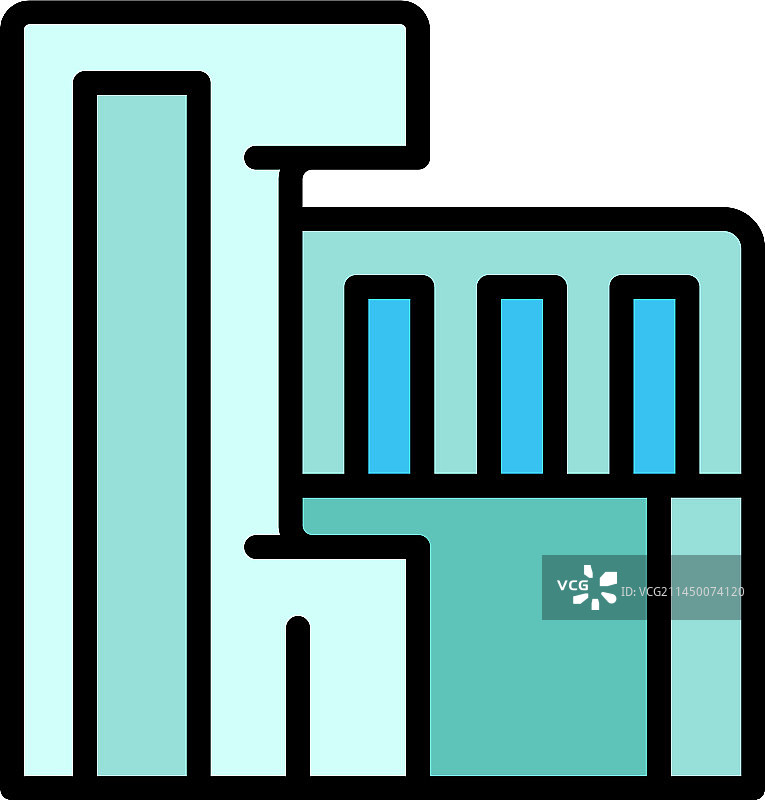 多层构造器扁平图标图片素材