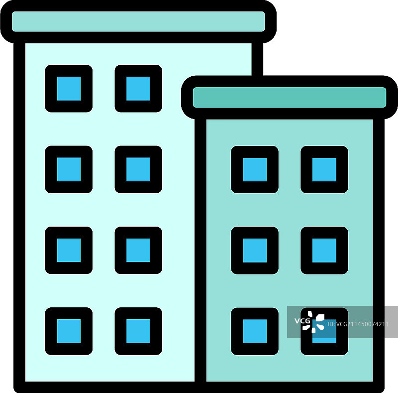 多层地图图标（扁平风格）图片素材