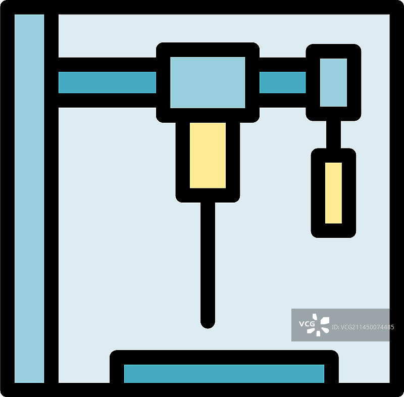 扁平化激光数控机床图标图片素材