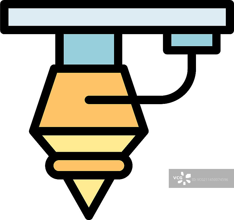 工业数控机床扁平图标图片素材