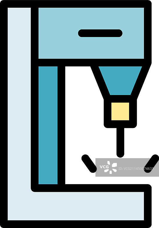 液压数控机床扁平图标图片素材