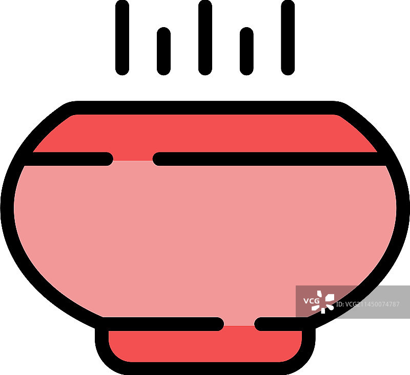 奶油汤扁平图标图片素材