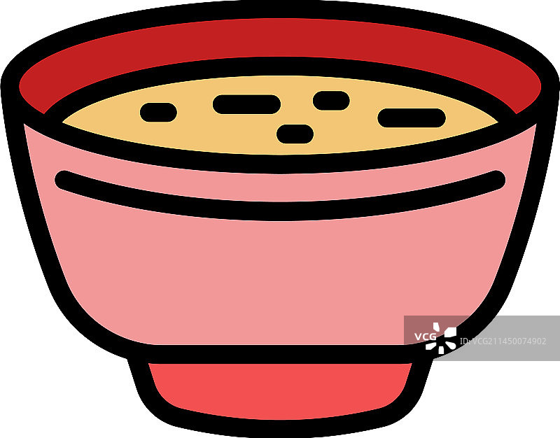 奶油豆汤扁平图标图片素材