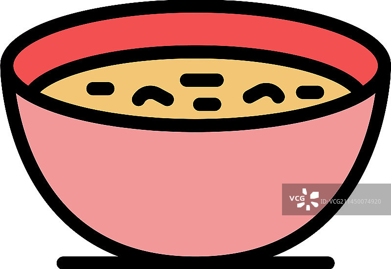 黄瓜奶油汤扁平图标图片素材