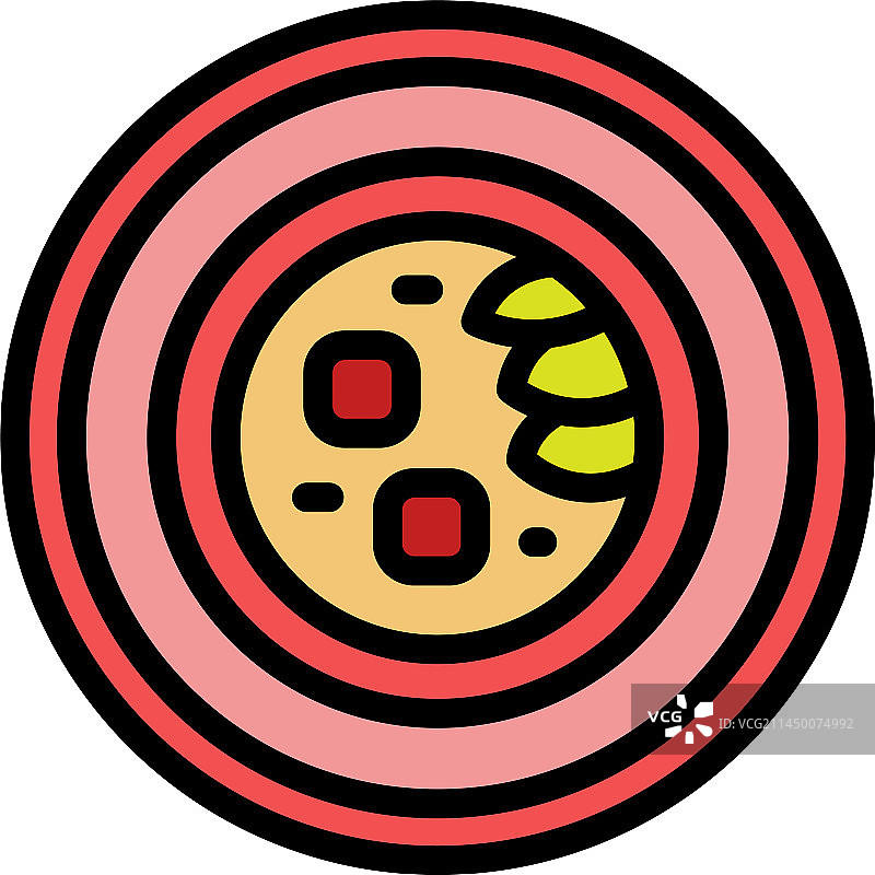 猪肉奶油汤图标（扁平风格）图片素材