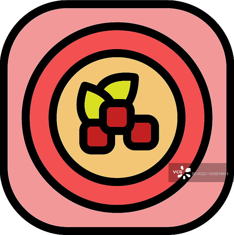 奶油红椒汤图标（扁平风格）图片素材