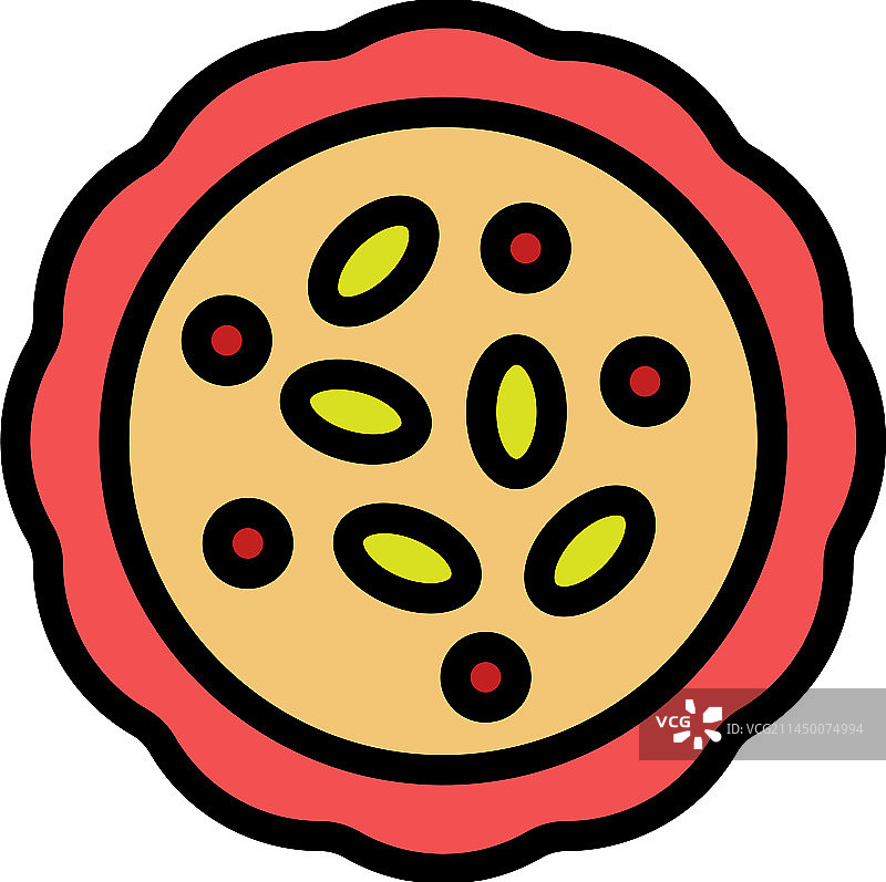 亚洲奶油汤图标（扁平风格）图片素材