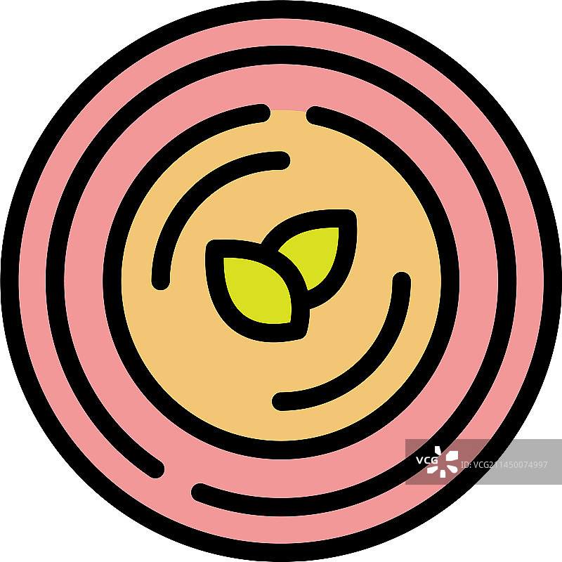 洋葱奶油汤扁平图标图片素材