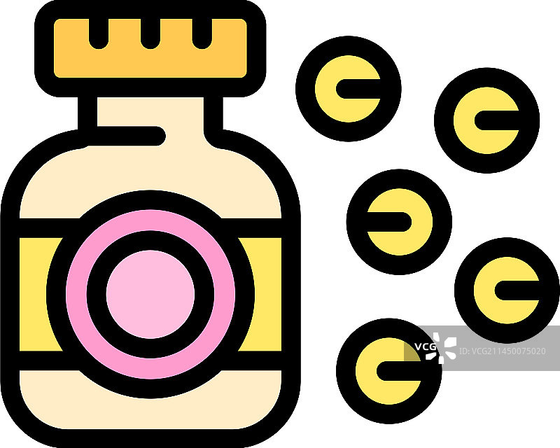 扁平风格避孕药图标图片素材