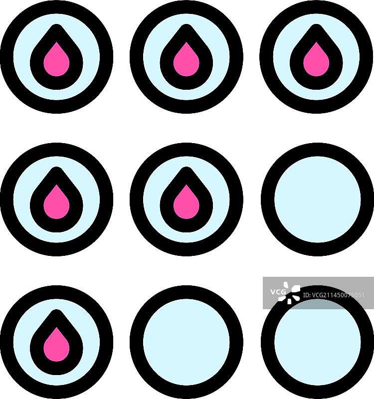 月经期图标（扁平风格）图片素材