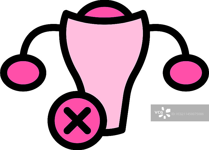 子宫问题图标扁平图片素材