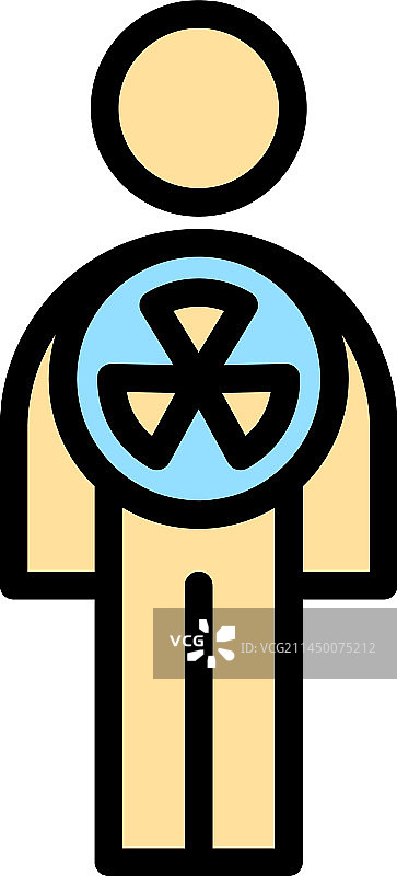 伦琴患者扁平图标图片素材