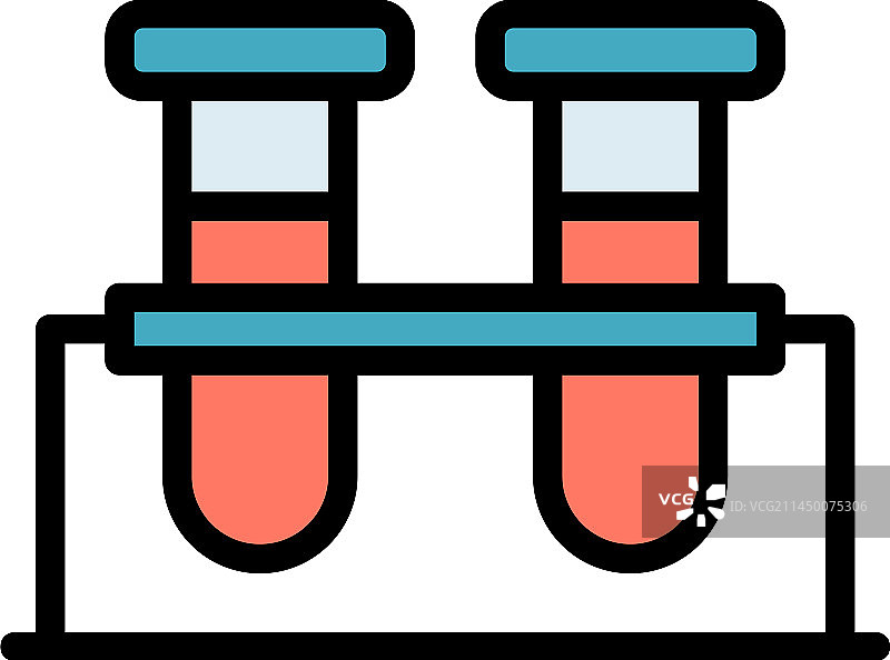 临床试管图标（扁平风格）图片素材