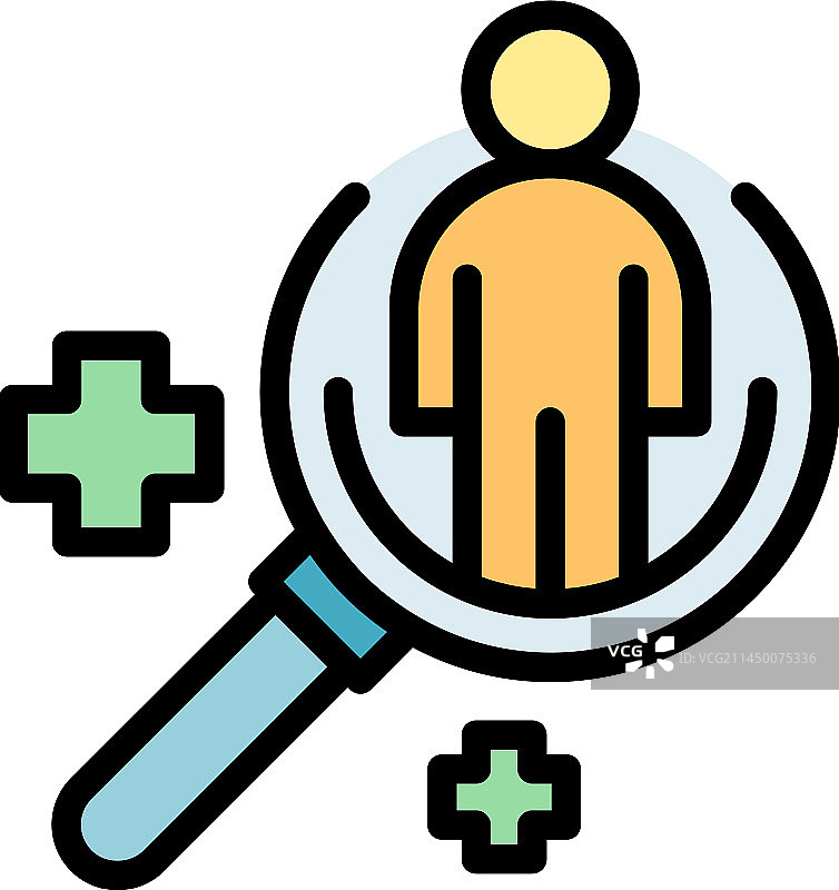 病人检查扁平图标图片素材