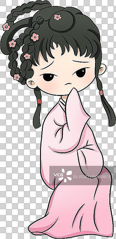 古风卡通人物林黛玉红楼梦人物图片素材