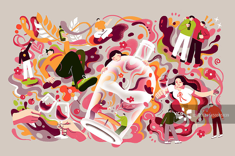 适量饮酒快乐生活图片素材