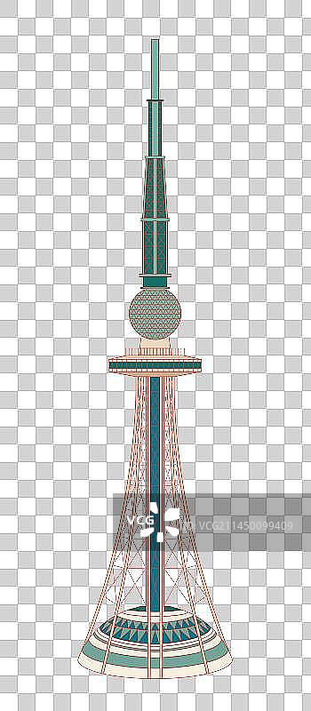 国风地标系列—青岛电视塔图片素材